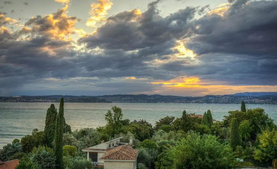 sunset italy landscape