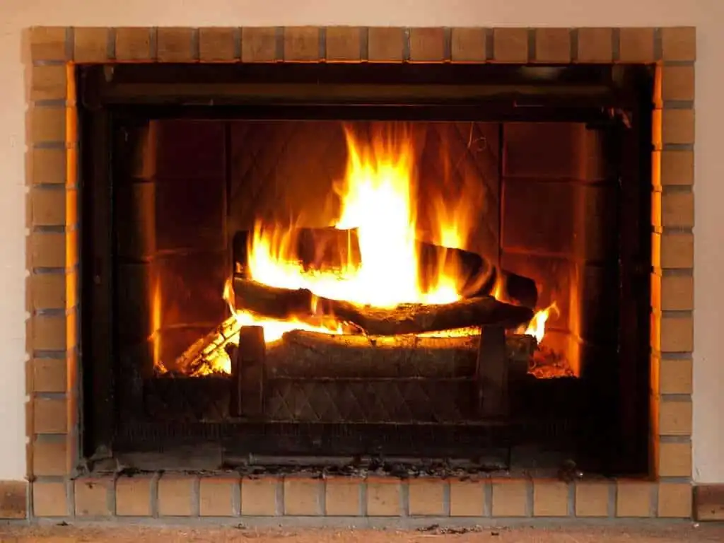 log fire